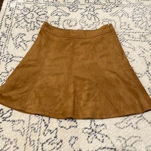Faux Suede Seamed Skirt NWOT